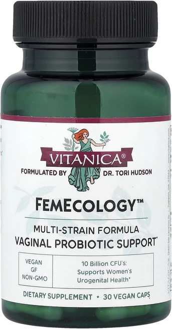 비타니카 FemEcology 버지널 프로바이오틱 써포트 100억 CFU 베지캡슐 30정, 6개 - 쿠팡