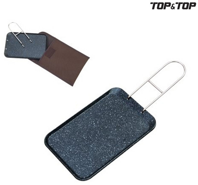 탑앤탑 미니사각팬 미니프라이팬 백패킹 솔로캠핑, 1개