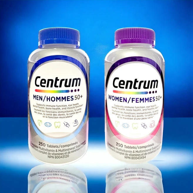 (센트룸) 커플세트 2ea! 50세이상 남성1 여성1 기획 종합비타민 캐나다센트룸 250, 1세트, 명신상회 본상품선택, 250정 - 쿠팡