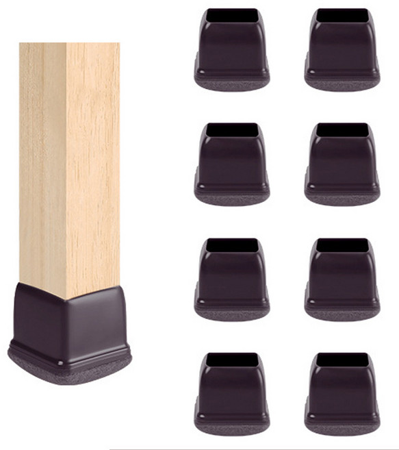 미니플 5세대 밤톨이 슬라이딩 의자 발커버 블랙, 1세트