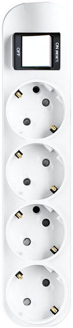 대성 국산 멀티탭 플러스탭 통합스위치 고용량멀티탭 16A 250V, 통합 4구, 1.5M, 1개, 화이트 통합 4구