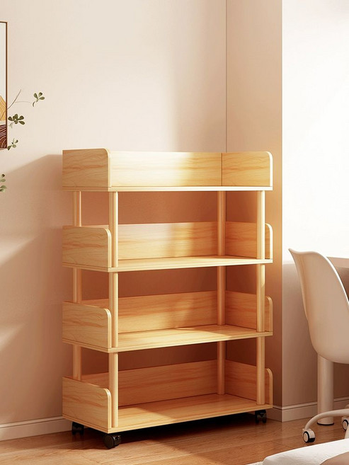 이동식 북카트 서점 웨건 운반 북트럭 사무실 수납 학교 3단 월넛 60 x 20x80cm, 8.4단 대형 시더 월넛 60 x 20x110
