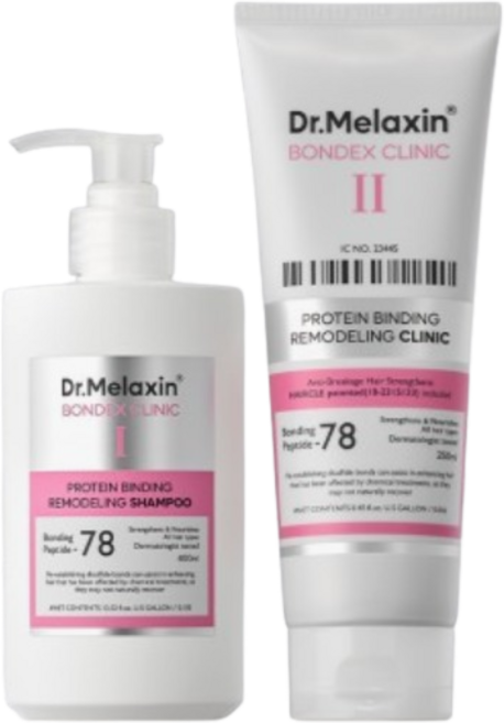올해 베스트 조합 미용실 라인 샴푸+클리닉) 본덱스 살롱 리모델링 클리닉&샴푸 2종 세트 닥터멜락신, 1개, 400ml