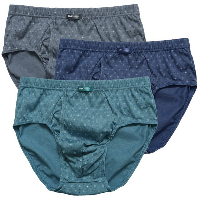 BYC 2216 순면 맥시 삼각팬티 3종 남성용