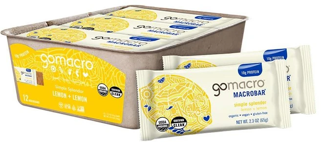 GoMacro MacroBar 유기농 비건 스낵 바 - 그래놀라 + 코코넛 (65.2g(2.3온스) 바 12개), 57g - 쿠팡