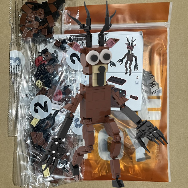 게임 숲 속의 99일 밤 사슴 괴물 블럭 굿즈 인형 피규어 신도 인형 장난감 99 nights in the forest, 1개