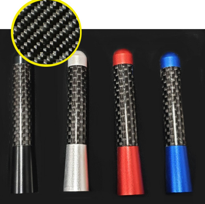 차량용카본안테나 리얼카본 미니안테나 튜닝안테나 숏안테나, (01)BLACK