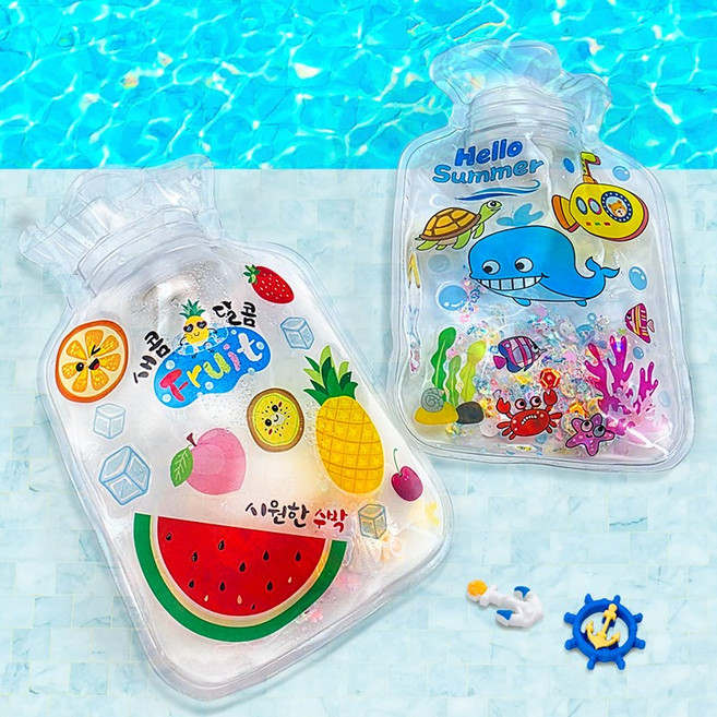 투명 스티커로 꾸미는 아이스팩 만들기, 묶음포장/과일스티커