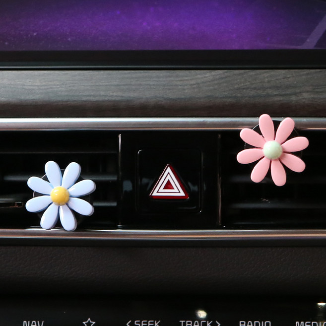 차안의정원 꽃 차량용 방향제 차 방향제 자동차 디퓨져 새차선물 소비르, 레몬라벤더, (정원)데이지 B, 1개