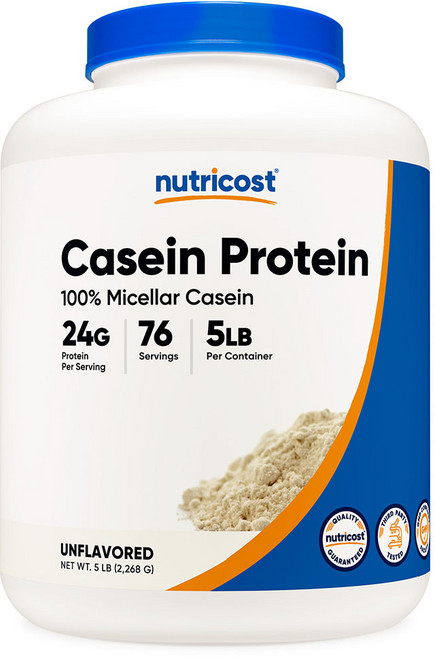 뉴트리코스트 카제인 프로틴 5lb 무맛 1개, 2.268kg