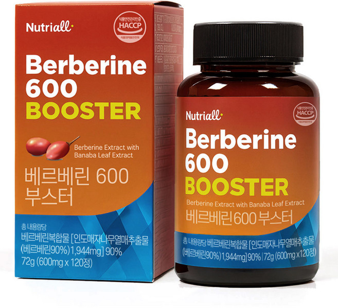 베르베린 600 부스터 식약청 HACCP 인증 4개월분, 1개, 120정