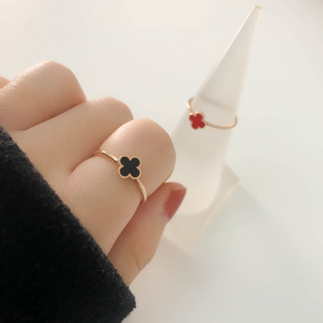 14k 블랙 클로버 에폭 반지