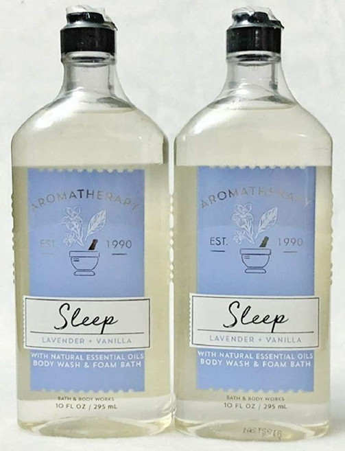 Bath & Body Works 아로마테라피 SLEEP 라벤더 + 바닐라 바디 워시 폼 배스(2팩) 213153