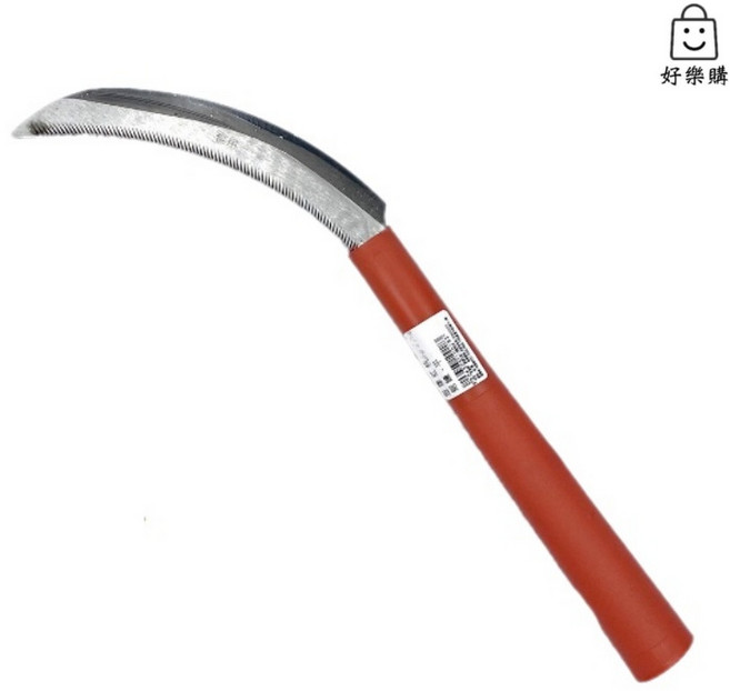 塑膠紅柄鐮刀(平) 園藝刀, 1個