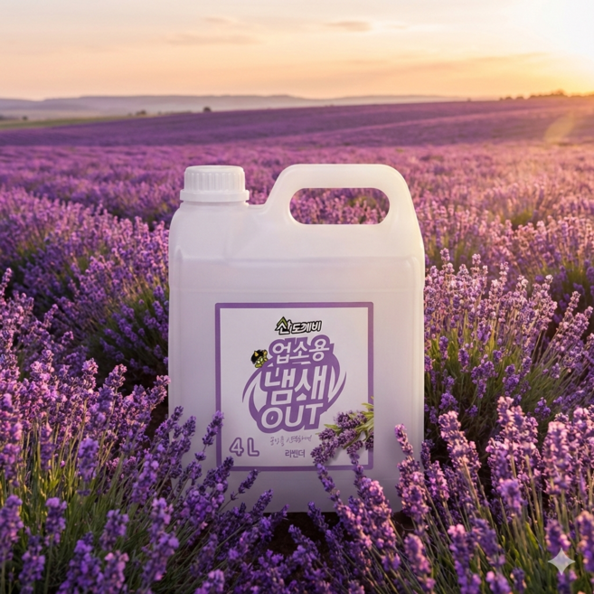 산도깨비 업소용 냄새아웃 라벤더 리필 4L, 1개