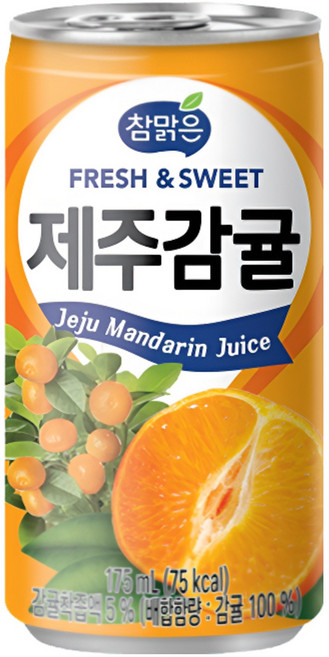 참맑은 제주감귤 주스 업소용 과즙 감귤, 90개, 175ml