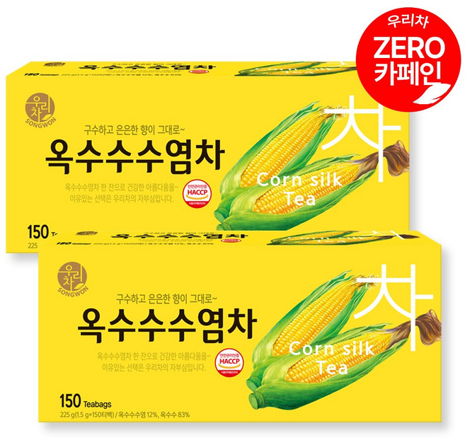 우리차 옥수수수염차, 1.5g, 150개입, 2개