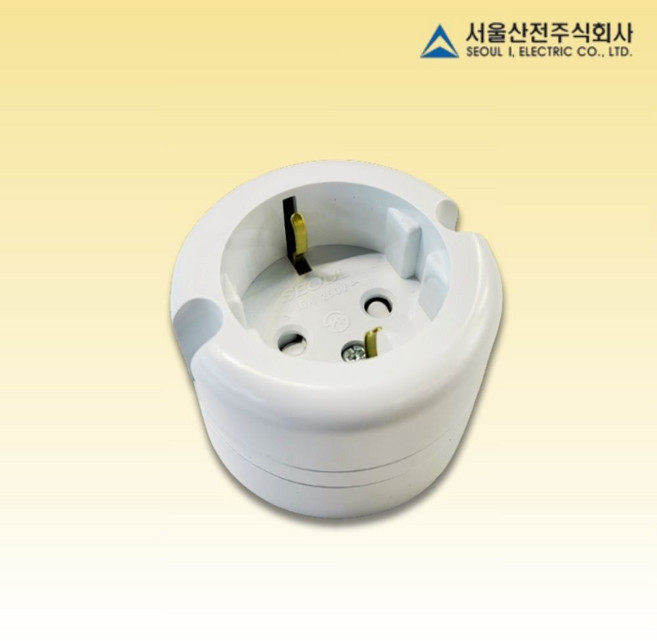 시엘라이팅 서울산전 노출1구 핀타입 단선 콘센트 16A, 5개