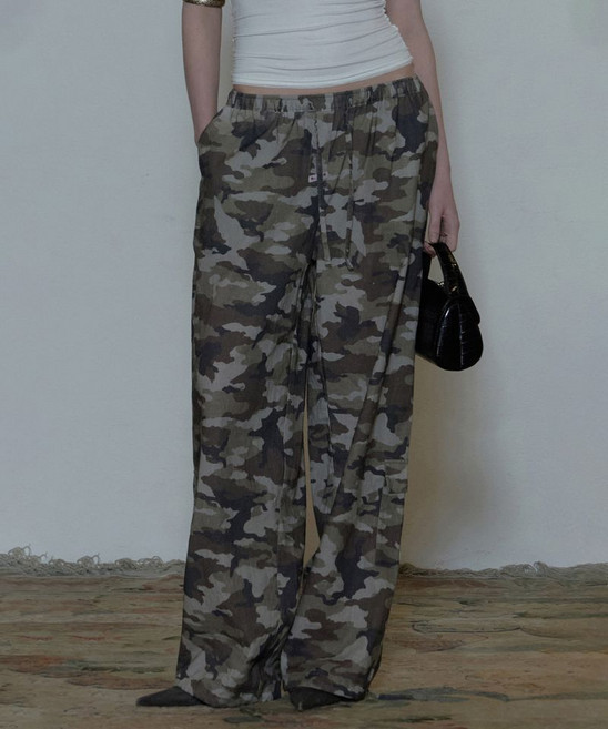 [국내정품] 스컬프터 Camo Linen Cargo Jogger Pants Forest 110758