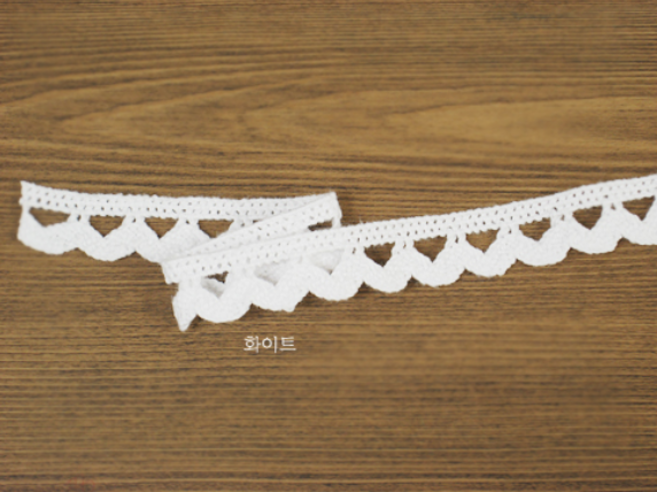 릴리패브릭 토션레이스]물결중-베이지 백아이보리 화이트, 1개