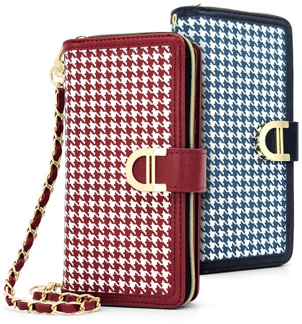 모건 하운드 체크 지퍼 다이어리 지갑케이스 갤럭시A16 5G A166 A165