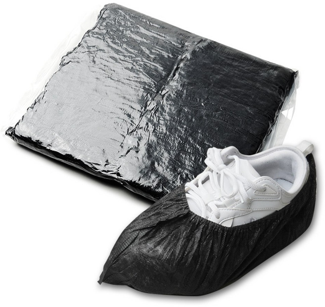 로모주 일회용 부직포 덧신 위생 신발커버, 100개, 블랙