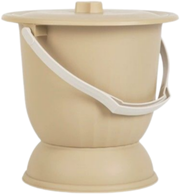 영리한선택 노인 환자 휴대용 플라스틱 요강, 1개, 살구 4.5L