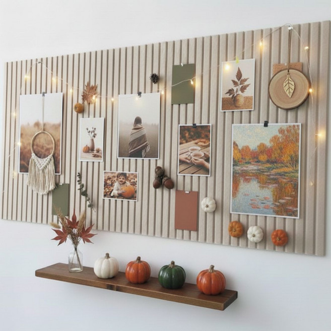 데이엘라 120cmx80cm 부착식 펠트보드 콜크 보드 부착식 접착식 대형 게시판 어린이집 학교 유치원 사무실 안내판, 1개, 베이지