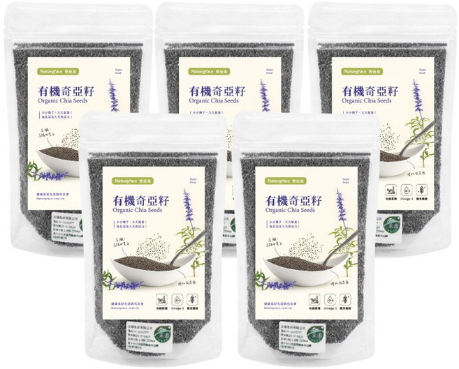 Naturgrace 樂而泉 有機奇亞籽, 200g, 5個