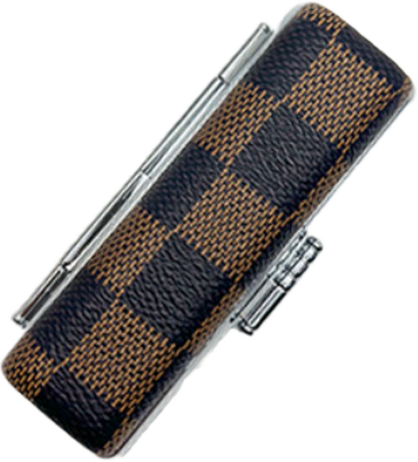 도장 케이스 파우치 지갑 보관함 도장집 개인 법인 인감도장 옐로우골드, 체크브라운