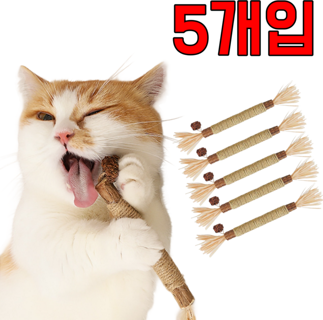 펫글로우 고양이 마따따비 스틱 막대 장난감 개다래 나무 이갈이 캣닢, 5개, 마따따비스틱
