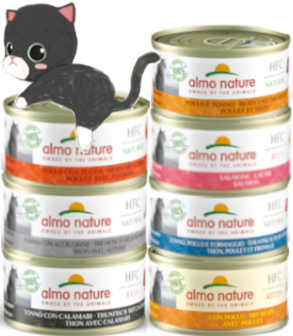 알모네이쳐 HFC 내츄럴 캣(7종) 70g x 12개/고양이습식사료, 24개, 원료혼합