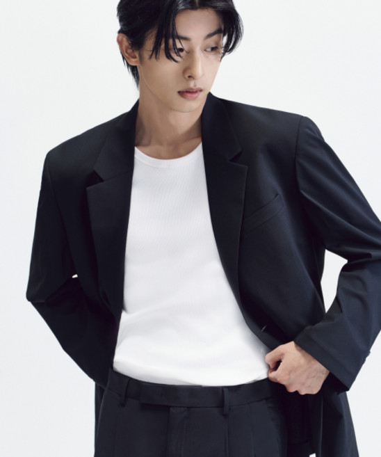 무신사 스탠다드 쿨탠다드 오버사이즈 블레이저 블랙 497754