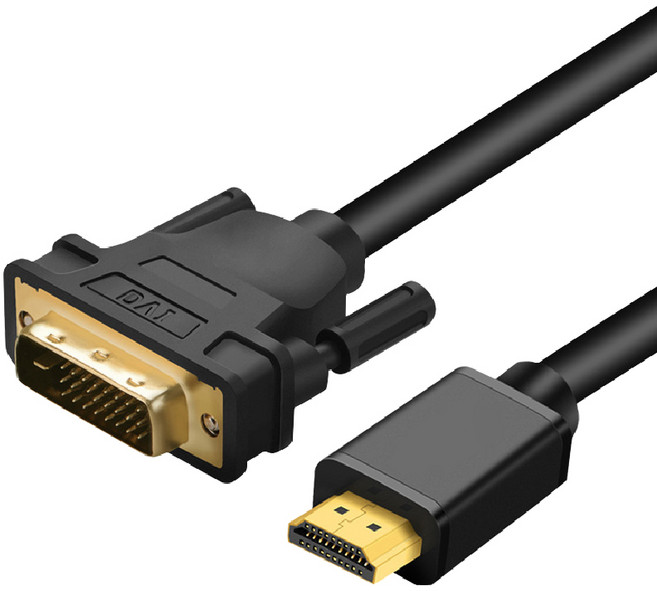 DTAudio 2K 1080P 轉接線 轉接頭 電腦螢幕 電視 筆記型電腦 雙螢幕 聆翔旗艦店, 1個, DVI轉HDMI (3M)