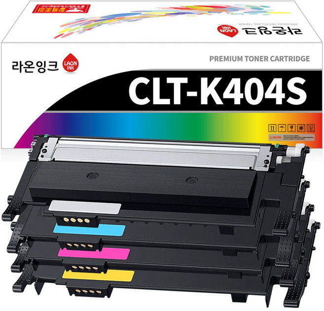 라온잉크 삼성 호환 토너 CLT-K404S 4색세트 SL-C433 C483W C483FW C430 C432 C482W C482FW CLT-P404C, 1개