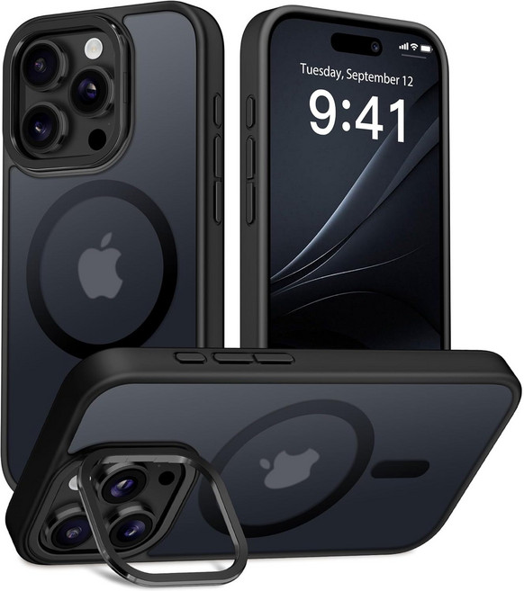 모보시 마그네틱 호환 스탠드 카메라 컨트롤 충격방지 슬림 반투명 매트 휴대폰 케이스