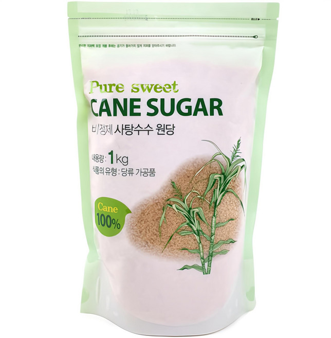 캐인슈가 비정제 사탕수수 원당, 1kg, 1개