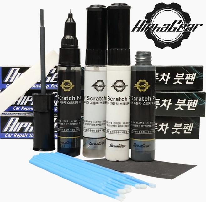 더뉴그랜저IG 붓펜 WC9 화이트크림 카 페인트 카페인트 셀프 도색 기스제거 스크레치 복구 차량용 자동차 차량용, 더뉴그랜저IG WC9 화이트크림+4종 구성품
