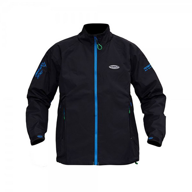 라이더런 바람막이 오토바이 자켓(블랙/블루지퍼) 사계절 자전거 바람막이 (비니사은품증정), XL