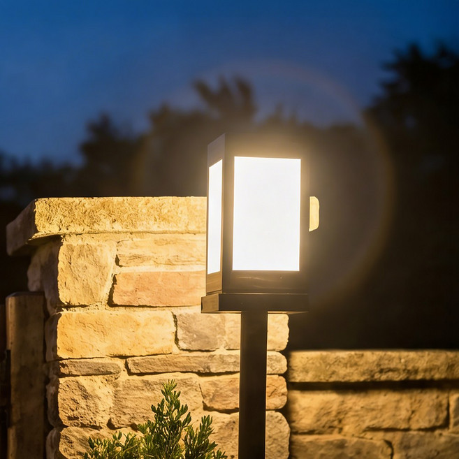 신성나라 태양광 카페등 2세대 100사이즈 정원등 말뚝형 태양열 카페등 문주등 인테리어등 LED조명 야외태양광조명, 노란빛