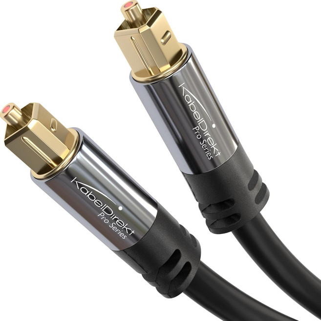 KabelDirekt 數位光纖線 Pro Series 1-4.5米, 1個, 450cm, 黑
