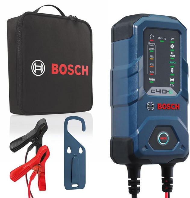12V BOSCH 6V 기능 5A U2013 배터리용 U2013 C40 LI 납축 EFB 배터리 포함한 AGM 기능 유지보수 충전기 안전 SLI를 트리클 차세대 스마트, C40Li