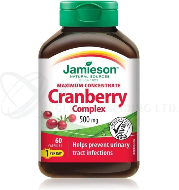 자미에슨 크랜베리 컴플렉스 갱년기 요로 영양제 500mg+정품증명서 BC#1341350 캐나다 직배송, 1개, 60정 - 쿠팡