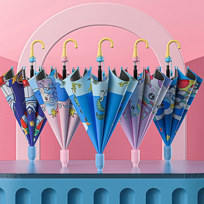 당일발송 NEW 귀여운 캐릭터 어린이 자바라우산 어린이 우양산 물받이캡 장우산