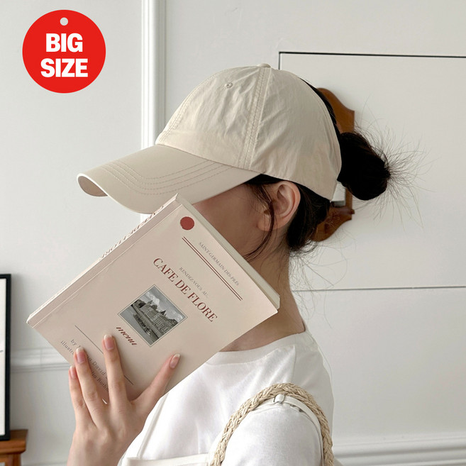 일상채움 초경량 얇고 시원한 바스락 똥머리 포니테일 볼캡