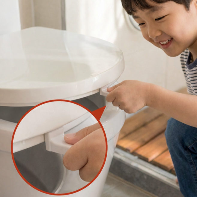 네오mro 화장실 변기 커버 손잡이, 화이트