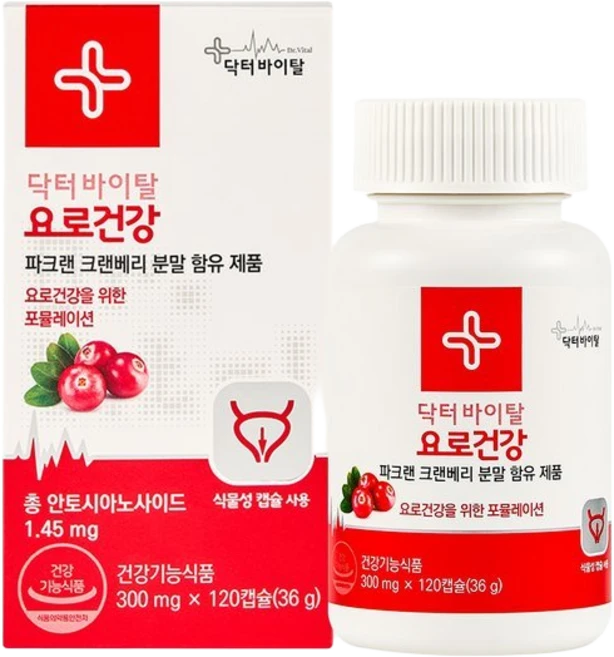 닥터바이탈 요로건강 (120캡슐/2개월분) 파크랜 크랜베리, 1개, 120정 - 쿠팡