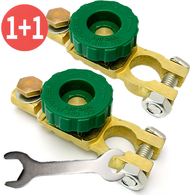 캠요 배터리 터미널 스위치 전류 차단기 전원차단장치 캠핑카 블랙박스 농기계 킬스위치, 2개, 10ml