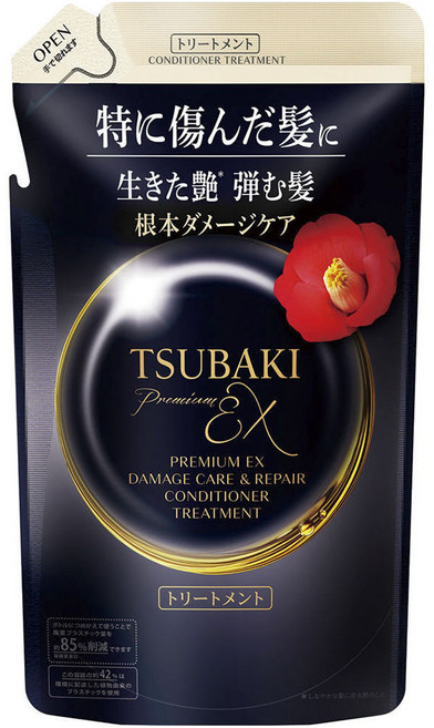 츠바키 파인 투 데이 츠바키 프리미엄 EX 데미지 케어 & 리컨디셔너 트리트먼트 300mL(일본직구), 1개, 300ml
