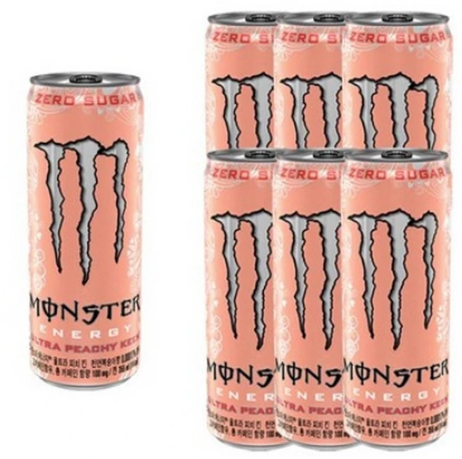 몬스터에너지 피치 킨, 355ml, 6개입 - 쿠팡